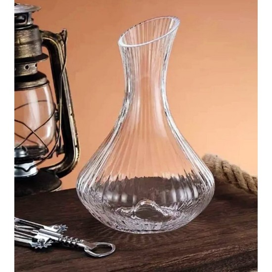 Jogo 7 Peças Decanter 1,7 Litros Com 6 Tacas 315ml Em Vidro